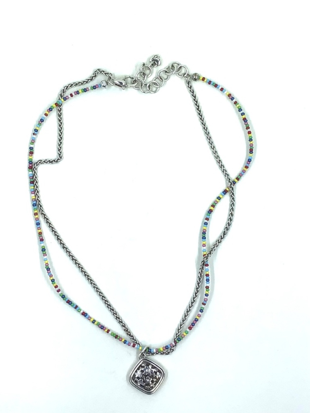 Brighton Picnic Flowere 2- Strand Beaded Choker Necklace